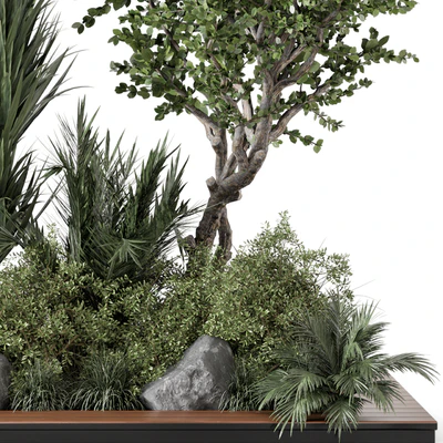Outdoor Garden set bush and Tree - Garden Set 499 — Ver 4
