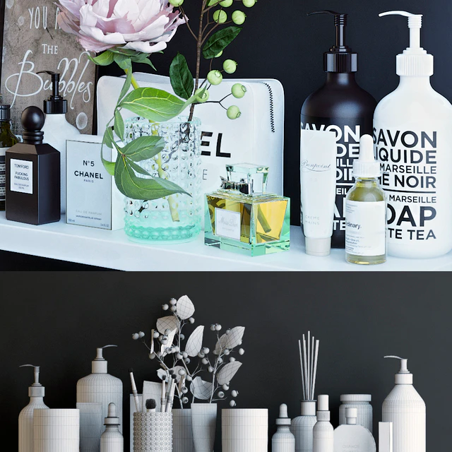 Shelves with cosmetics and bathroom decor - 1 — Descargar