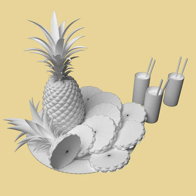 serving of pineapple — Вид 2