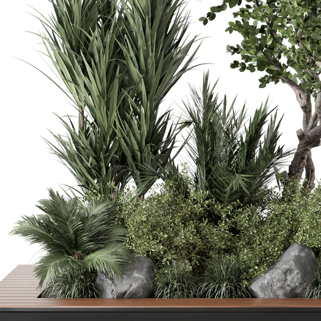 Outdoor Garden set bush and Tree - Garden Set 499 — Descargar