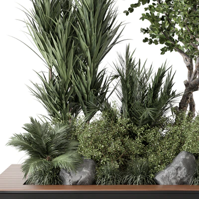 Outdoor Garden set bush and Tree - Garden Set 499 — Ver 5