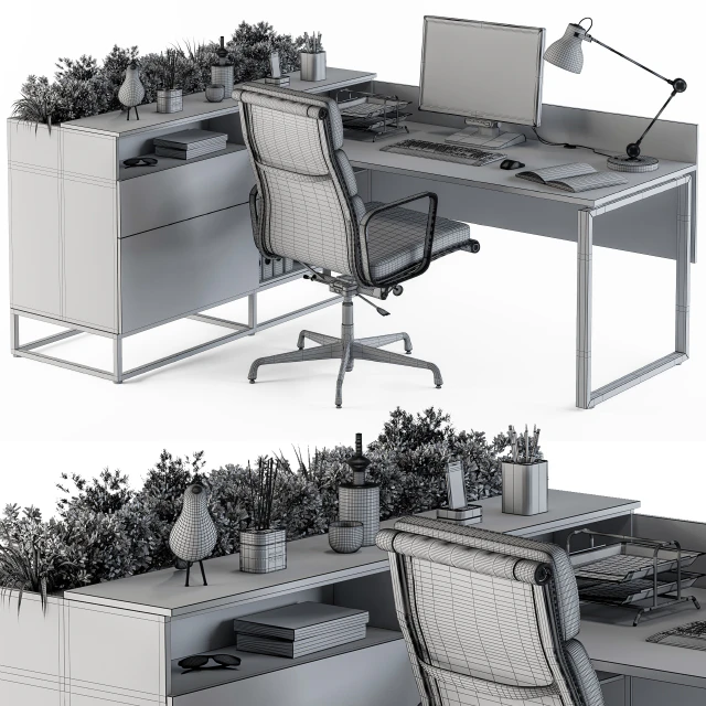 Office Desk L Set — Descargar