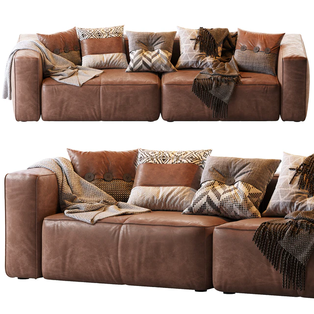 Мello Taos Brown Right Arm Corner Sectional — Скачать