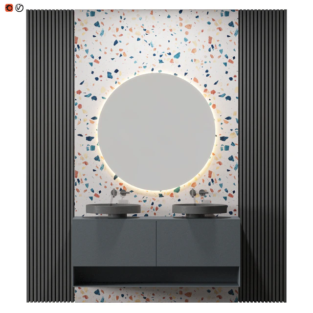 Grey Terrazzo Bathroom — Скачать