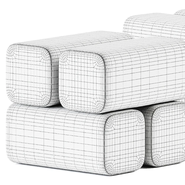 Drova Pouf 4 and 6 by Woo Furniture / Пуф — Скачать