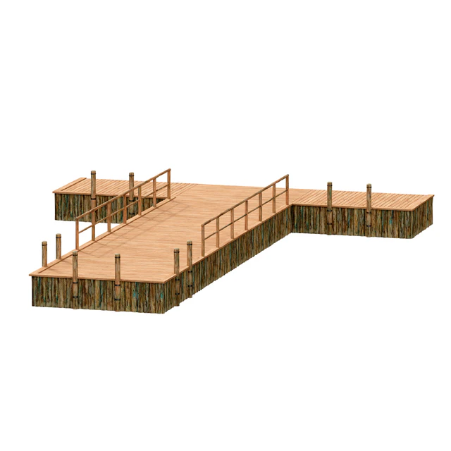 Wooden river pier — Descargar