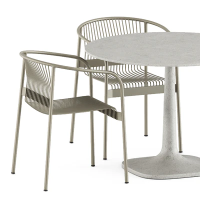 Velit chair by Plank and Fiore Outdoor table by Bebitalia — Ver 3