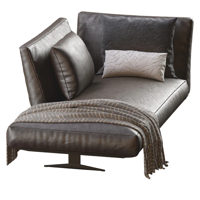 Chaise Lounge Evergreen Leather By Flexform — Descargar