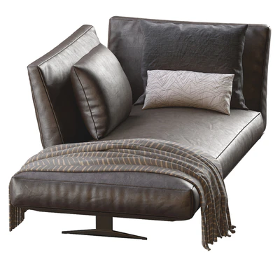 Chaise Lounge Evergreen Leather By Flexform — Ver 5