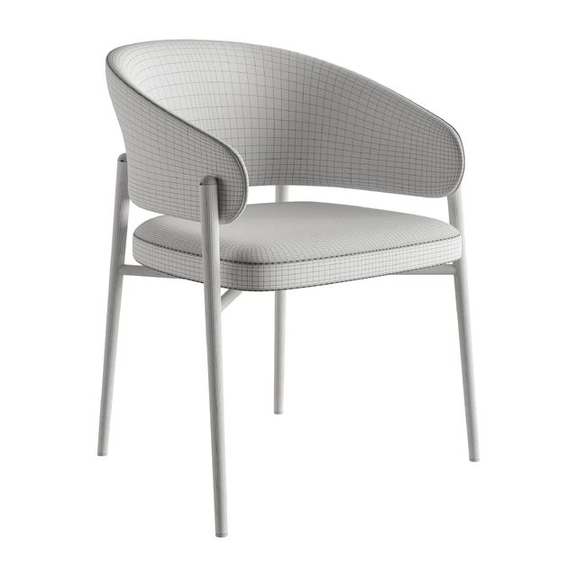 LINDA Upholstered Fabric Chair With Armrests by Marelli — Скачать