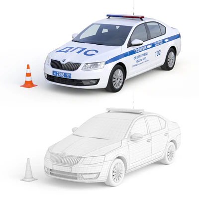 Полицейский автомобиль (ДПС) — Вид 3