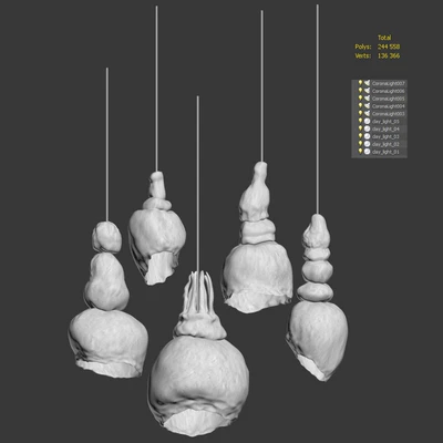 Clay lamps. 5 models — Ver 6