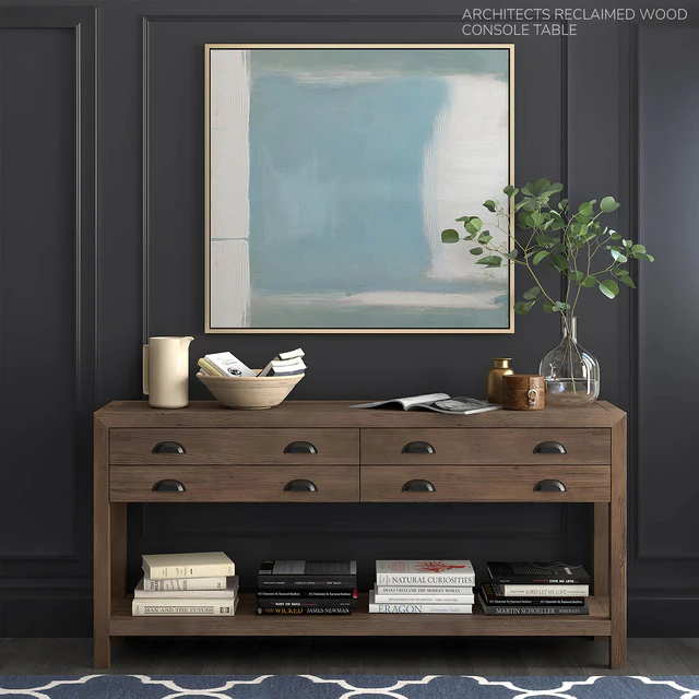 Pottery Barn set ARCHITECTS RECLAIMED WOOD CONSOLE TABLE — Скачать