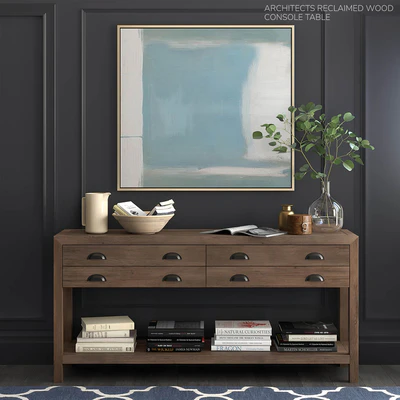 Pottery Barn set ARCHITECTS RECLAIMED WOOD CONSOLE TABLE — Вид 1