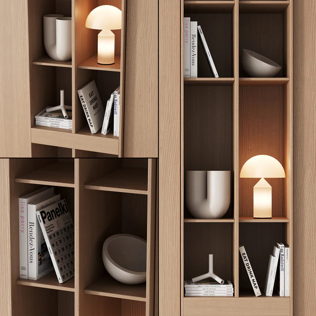 175 cabinet furniture 05 modern cupboard with decor 02 — Скачать