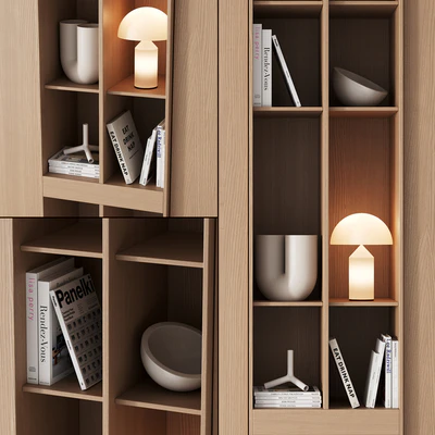 175 cabinet furniture 05 modern cupboard with decor 02 — Вид 6