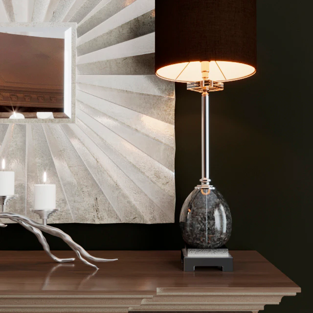 Chest of drawers, mirror and lamp — Descargar