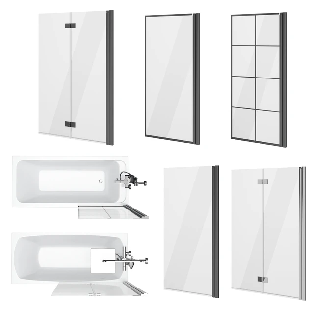 Curtains for bathtubs and bathtubs Radaway and Villeroy & Boch set 62 — Descargar