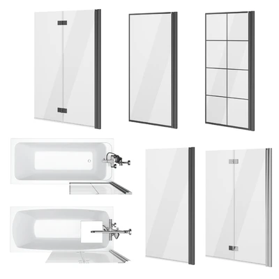 Curtains for bathtubs and bathtubs Radaway and Villeroy & Boch set 62 — Ver 3