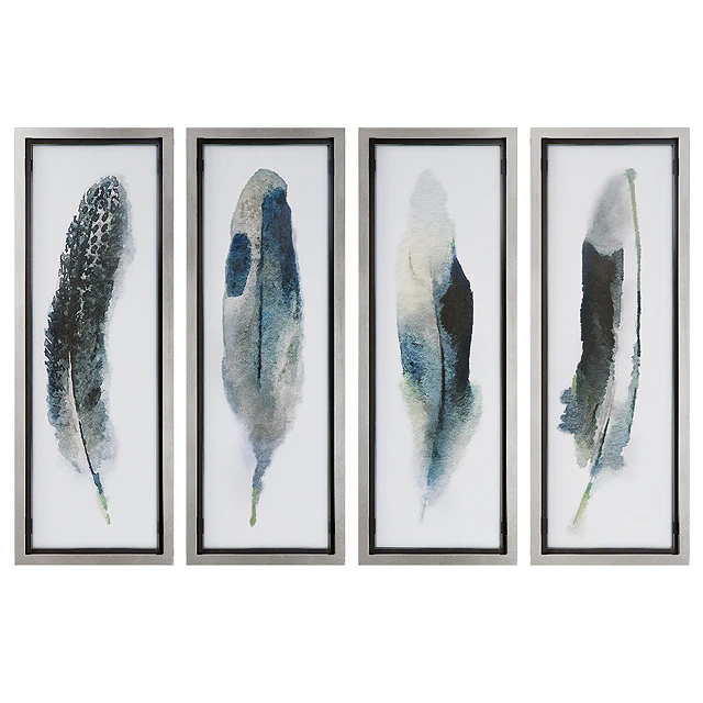 Uttermost Feathered Beauty Wall Art Prints (Set of 4) — Descargar