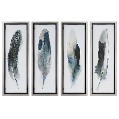 Uttermost Feathered Beauty Wall Art Prints (Set of 4) — Ver 1