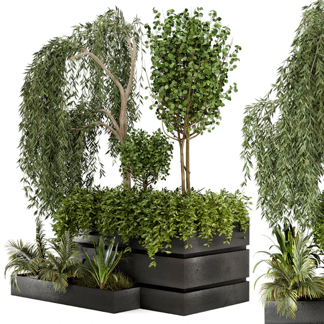 Outdoor Garden set bush and Tree - Garden Set 48 — Descargar