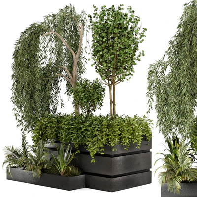 Outdoor Garden set bush and Tree - Garden Set 48 — Ver 1