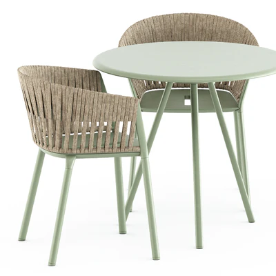 Zebra Round table and Ria Dining armchair by Fast — Ver 4