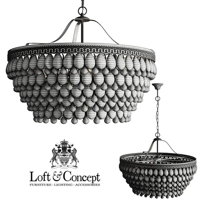 Chandelier Clarissa Glass Drop Petite Round Chandelier — Ver 3