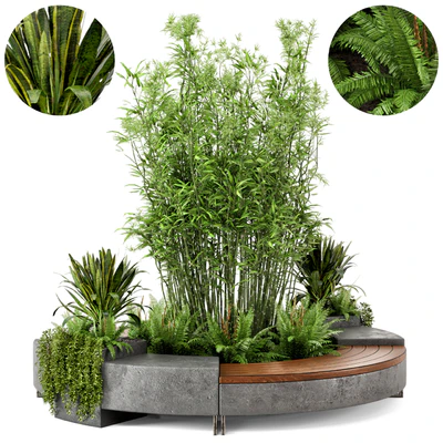 Outdoor Garden set bush and Tree - Garden Set 55 — Вид 4
