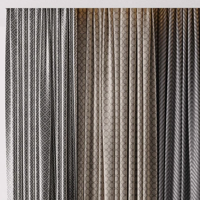 Hadi Gray & Gold Curtains 55 Soft Curtains and Linen Silk Fabric — Ver 5