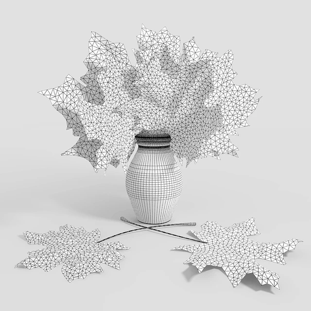 Кленовые листья в вазе — Скачать
