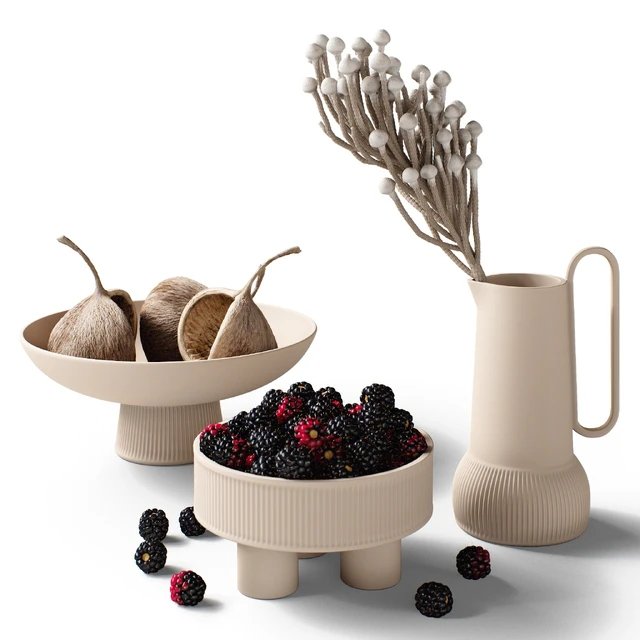 Decorative set 77 Blackberry and brunia — Descargar