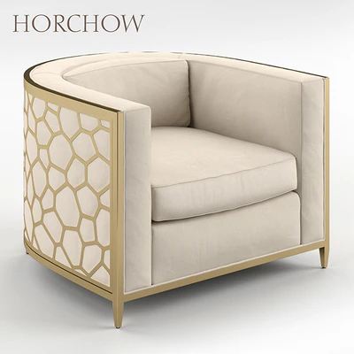 Golden Curved Chair Horchow — Ver 1