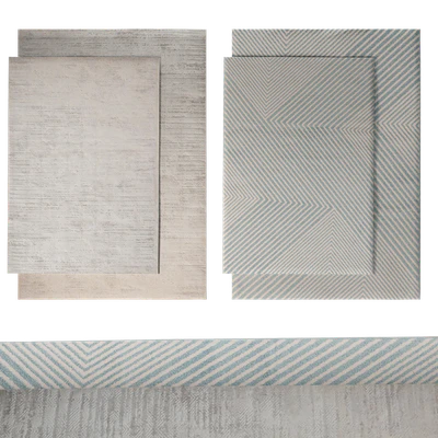 Set of 4 rugs from luxdeco Luzon and Pembroke Cross series — Ver 3