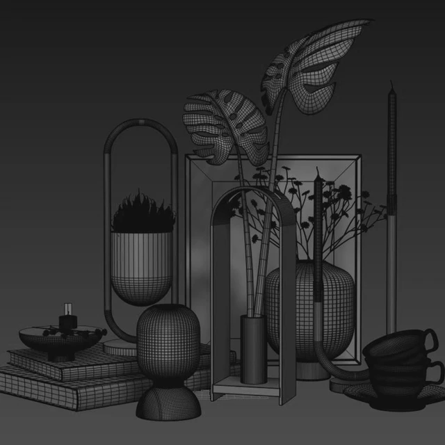 Decoration Set 002 Arche Collection Hauri Candleholder by Peca — Descargar