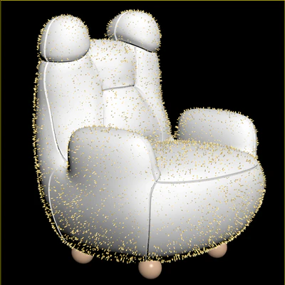 Papa bear armchair fur — Ver 6