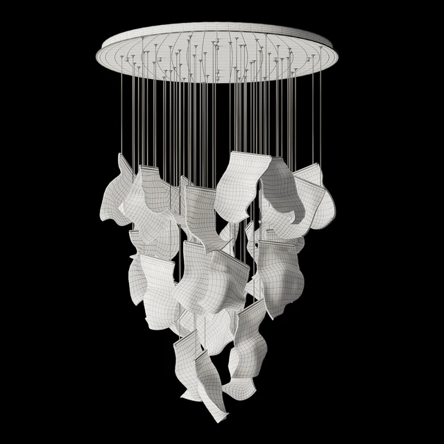 Chandelier with Curved Acrylic Plates Miran 28 — Descargar