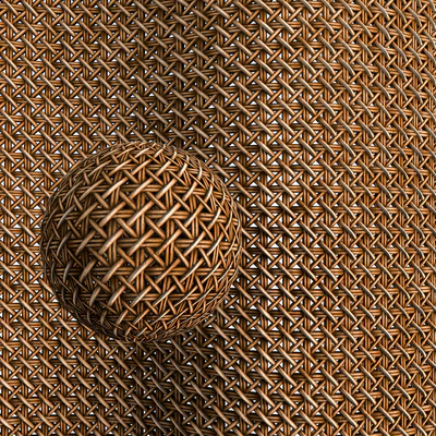 Woven bamboo & rattan cane material -vol.02 — Вид 4