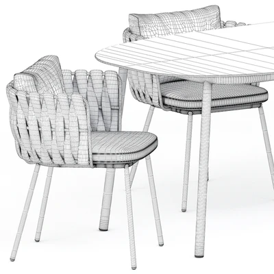 Tosca armchair and Tosca table by Tribu — Ver 4