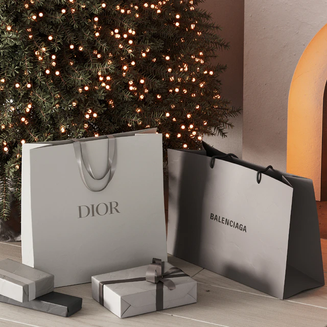 460 happy new year 05 Christmas tree DIOR BALENCIAGA gift bags op1 — Скачать