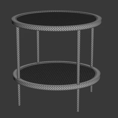 Double wooden rattan coffee table / Двойной кофейный столик из ротанга — Вид 4