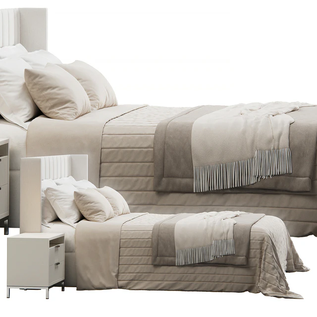 Oulton Striped Headboard Wingback Bed by Ambassador Beds — Descargar