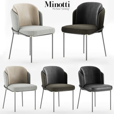 Minotti Fil Noir Dining Chair — Ver 1