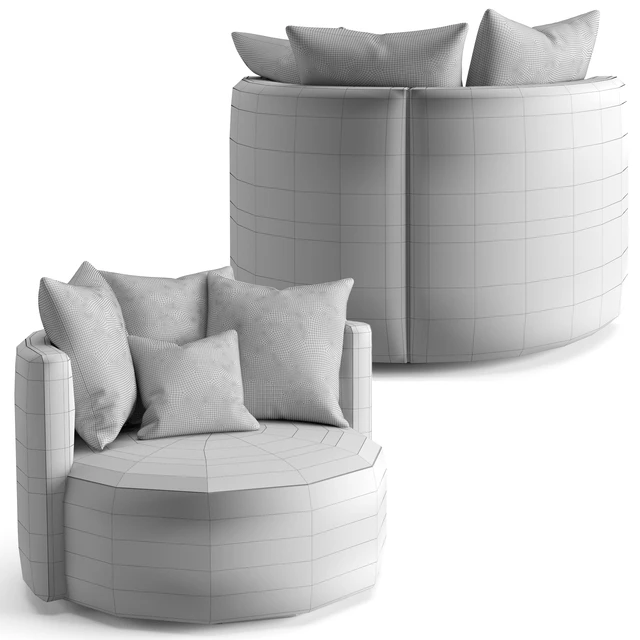 Fendi Casa Loulou poltrona armchair — Скачать