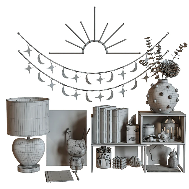 Girl pink decor set — Скачать