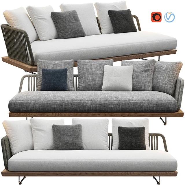 Sunray sofa Minotti outdoor — Скачать