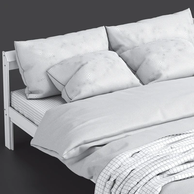 Ikea NEIDEN Bed frame, pine birch, Luröy — Ver 3