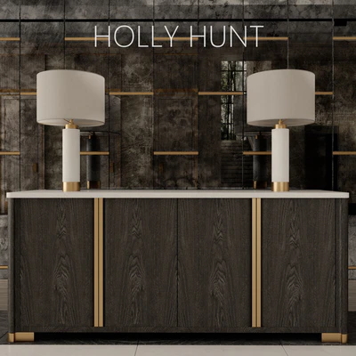 dresser Holly Hunt, lamp HEATHFIELD &amp; Co, mirror panels — Ver 1