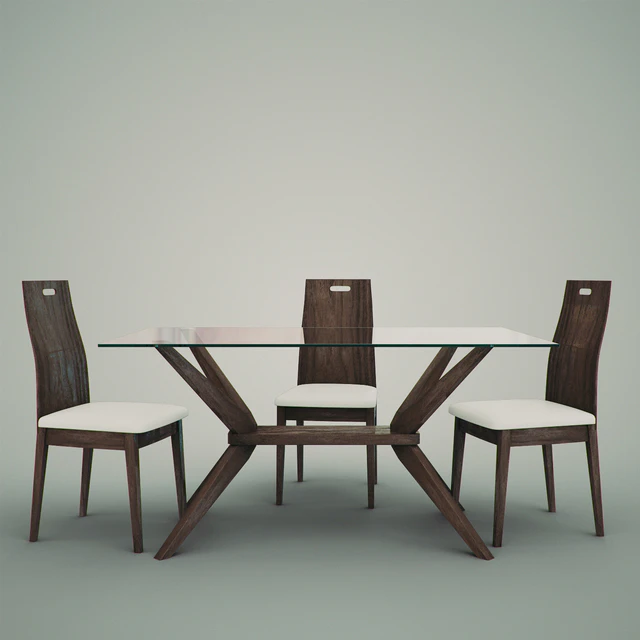 Magna 5-Piece Dining Set with Haline Chairs — Скачать